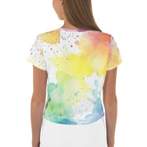 Saxophonist's Sassy Swirls Crop T-Shirt